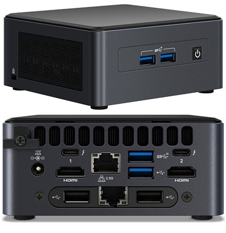 Intel NUC11TNHi50L (Intel Core i5-1135G7 8x 4,20GHz, 2x LAN, 2x Thunderbolt, 6x USB)