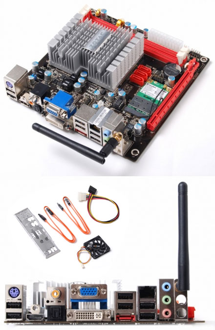 ZOTAC ION ITX F-E (with integrated Atom 2x 1.6Ghz CPU, WLAN) [<b>FANLESS</b>]